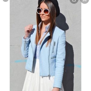 Zara faux leather biker moto jacket